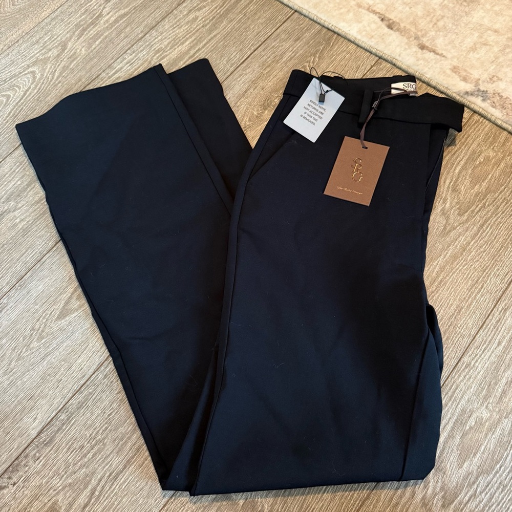 Classic Black High-Waist Tailored Trousers